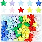 100Pcs Flatback Resin Star Charms Bulk, Cute Kawaii Embellishments for DIY Crafts, Phone Cases, Scrapbooking & Jewelry Making – Mixed Colors (Star)