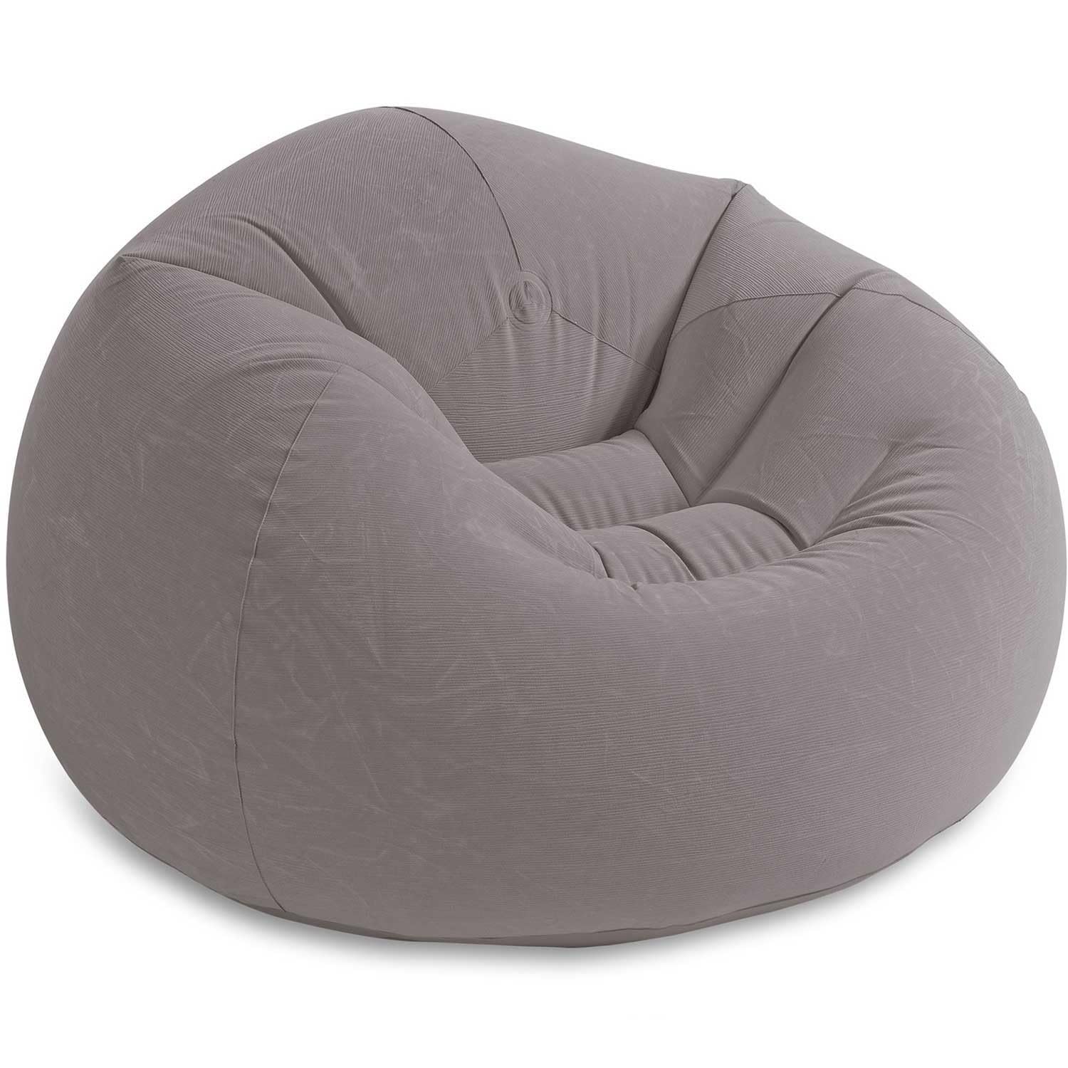 Intex Beanless Bag Chair Inflating Furniture - Bean Bag - 1.14 m x 1.14 m x 71 cm, Grey
