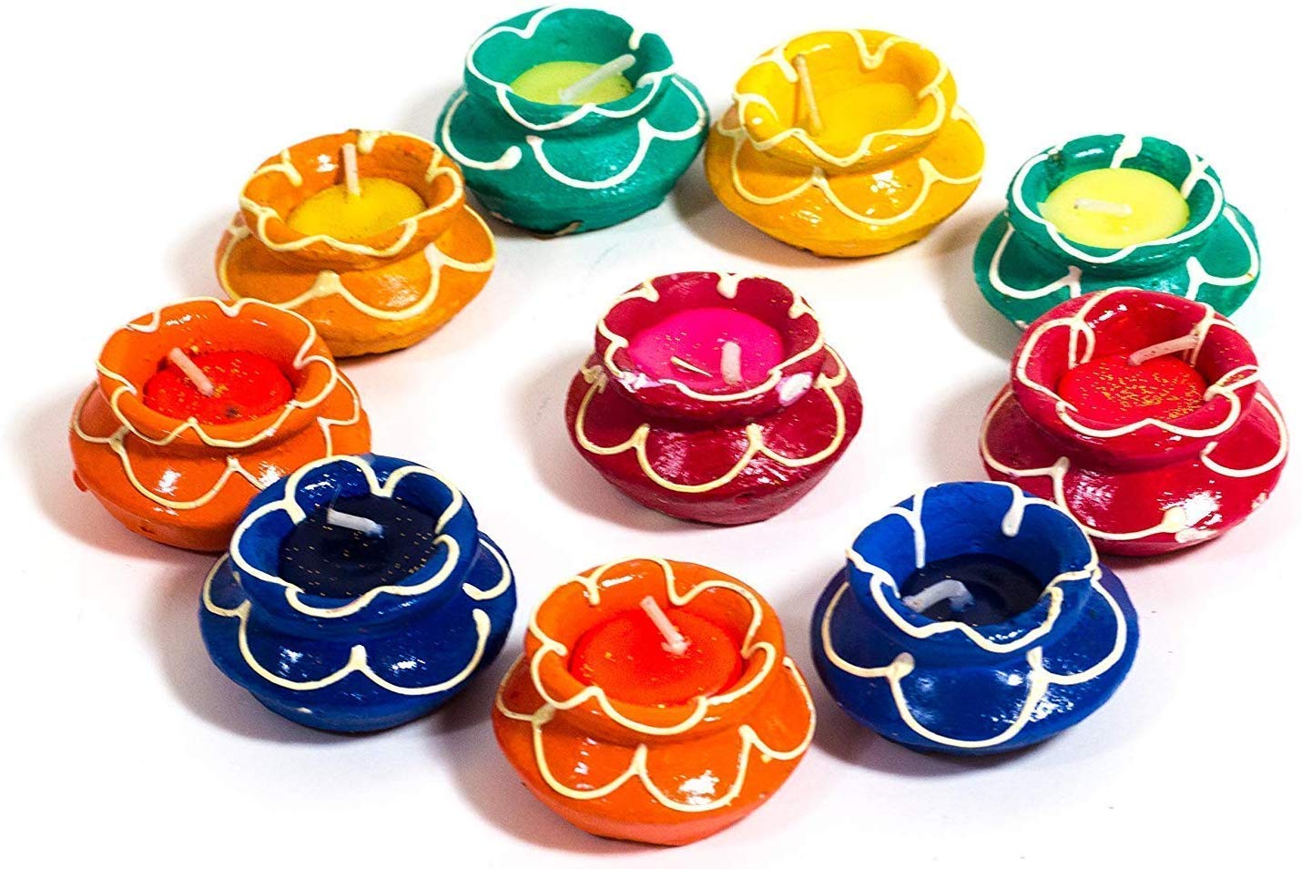 51 Unique Gift Ideas- Best Diwali Gifts- Exclusive Collection 38 Decorative Colourful Set of Matki Diyas for Diwali