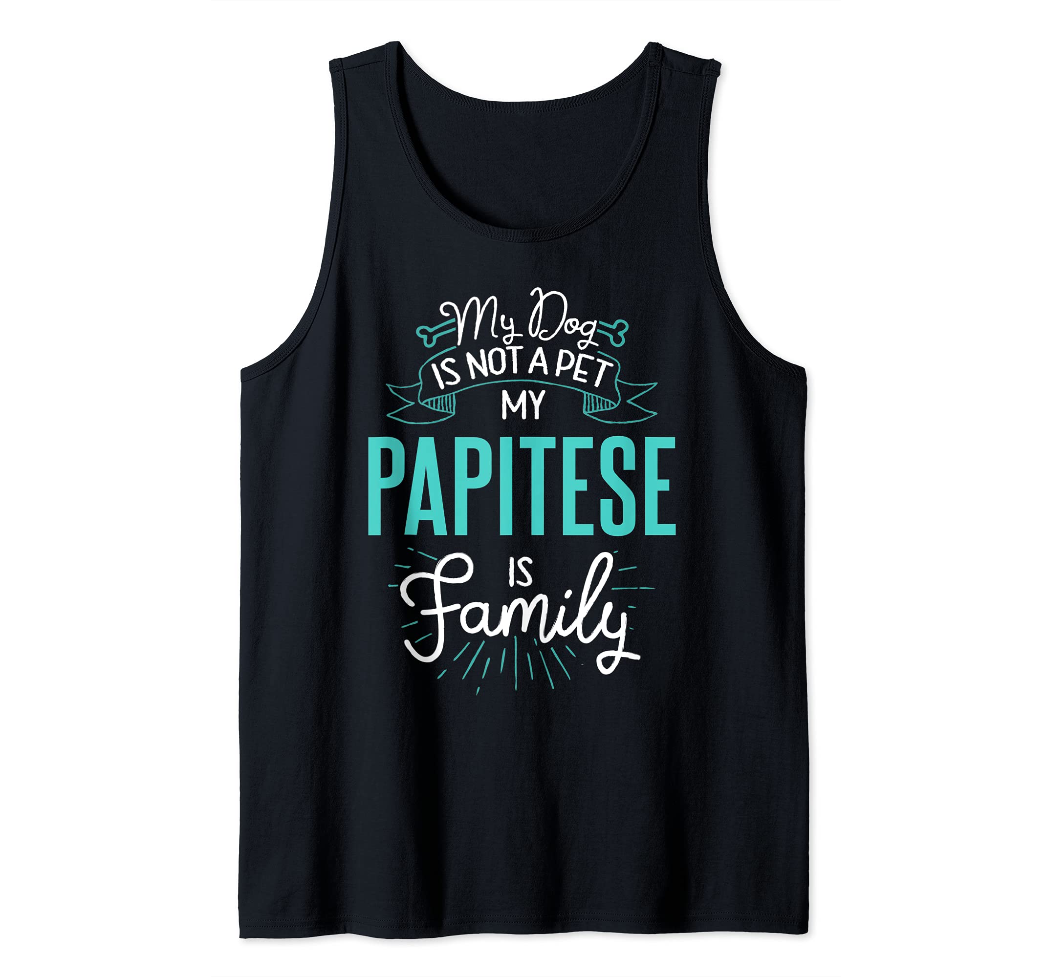 Cute Papitese Design Family Dog Giftn Tank Top