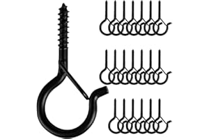 BEHENO 20 PCS Q-Hanger, Screw Hooks for Outdoor String Lights, Safety Buckle Design, Easy Release