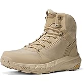 NORTIV 8 Men's Military Tactical Boot Lightweight Comfortable Boots for Work All Day Side Zipper Motorcycle Combat Hiking Boots Metrostrike(8-9 Inches)