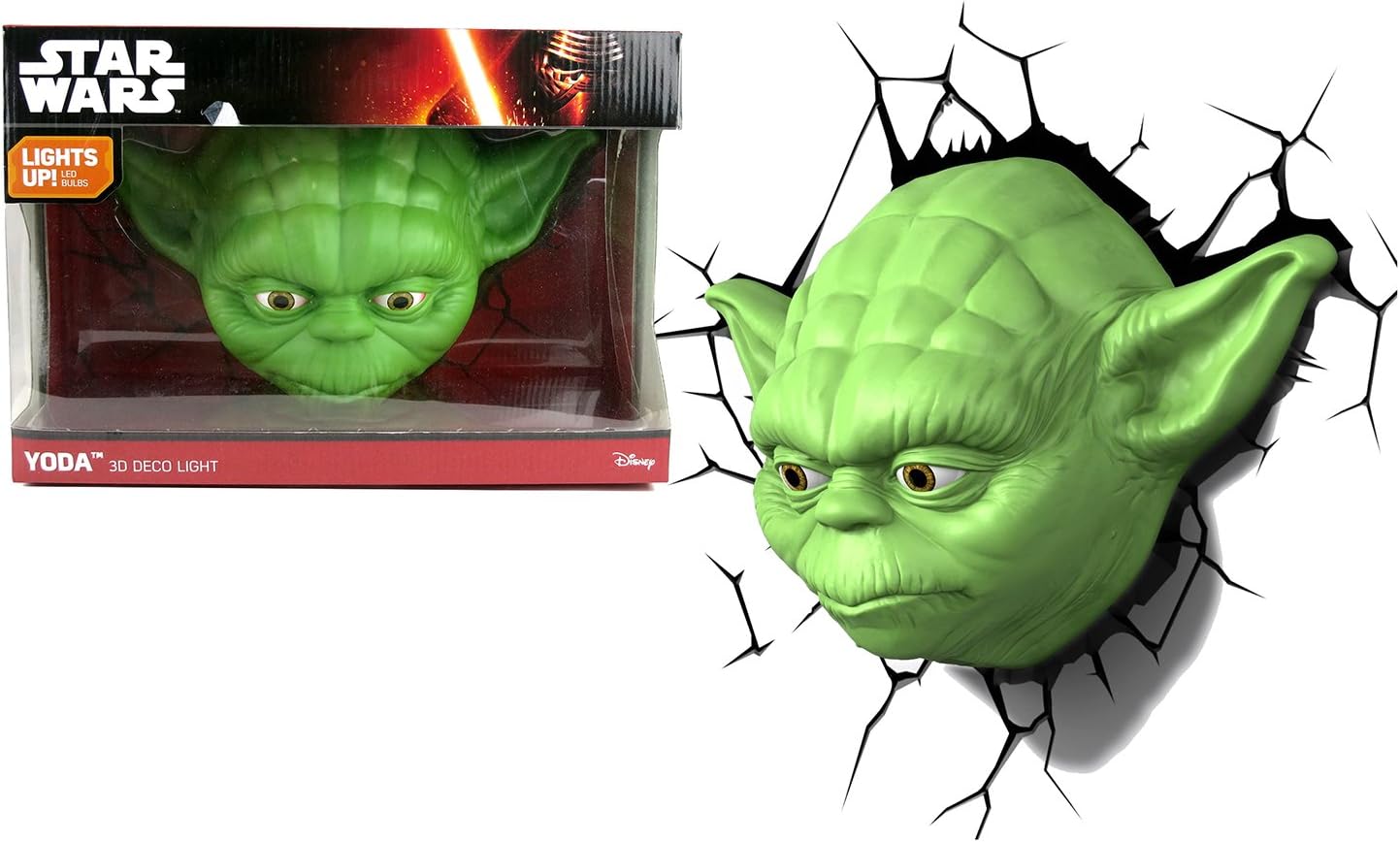 Disney Star Wars luz LED Yoda cabeza 3d