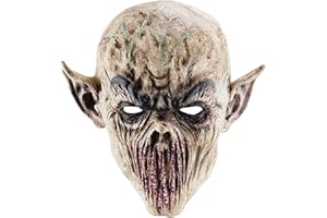 NEVSETPO Scary Halloween Mask, Creepy Realistic Zombie Horror Terror Ghost Devil Monster Latex Full Head Costume Mask