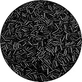 YHYPOCI 90g Glass Bugle Beads 7x2mm Embroidery Tube Glass Spacer Bulk Small Craft Long Beads for Necklaces Bracelets Earrings DIY Jewelry Making(Black)