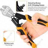 BOENFU 210mm Small Bolt Cutter Heavy Duty Wire Cutter Orange view 2