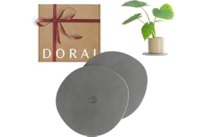 Dorai Stone Plant Pot Saucer – 2 Large Diatomite Water-Catching Trays for Indoor Plants