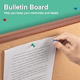 OWLKELA Walnut Color Board 60x40cm Bulletin Corkboard Frame Walnut Oak view 5
