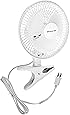Comfort Zone 6 Inch Clip-On Fan | Great for Table Tops, Night Stands and anywhere you need Light