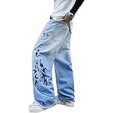 Mrmall Baggy Jeans for Men Loose Fit Denim Trousers Y2k Casual Pants 2000s Streetwear