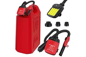 AOTEDA Automatic Fuel Transfer Pump with Auto Stop Sensor, Fast 2.4GPM, 42-inch Hose, Overfill Protection, AA Battery Powered Portable Gas Can Pump with 3 Adapters for Gasoline, Kerosene, Diesel,Oil