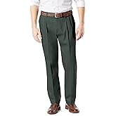Dockers Men's Classic Fit Signature Lux Cotton Stretch Pants-Pleated (Regular and Big & Tall)
