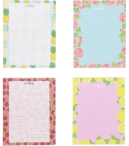 Blush Pink Jotter Notepad, Pad Of Paper W/ 250 Tearable Ruled Pages