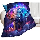 Tijuboni Elephant Throw Blanket Elephant Gifts for Girls Boys Women Men Kids Adults Soft Flannel Fleece Blanket for Couch Sofa Bed Home Decor 40"x50"