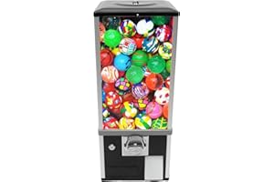 HAOYUNNE Candy Vending Machine 4X 25 Cents Toys Candy Dispenser Gumball Machine for Retail Stores Parks Game Halls and Home,10.2x10.2x25.2in,with 2 Keys (Black)