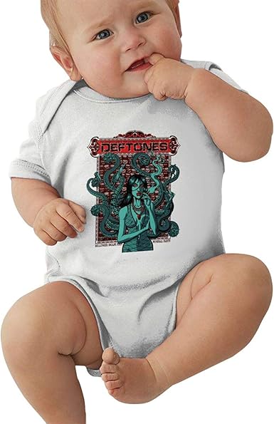 Amazon Com Dsawat Deftones Short Sleeve Bodysuits Romper Outfits Onesies Bodysuits One Piece Infant Romper Boys Girls White Clothing