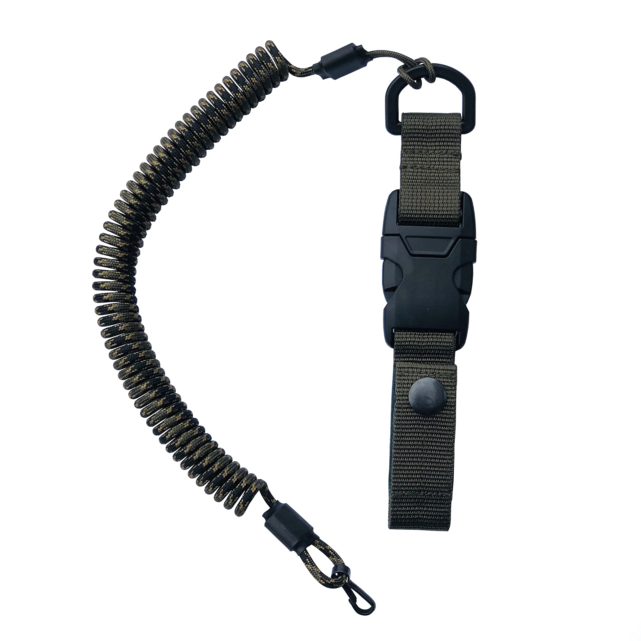 EdcX Paracord Nylon Tactical Lanyard, spiral cable, elastic key pendant made of Paracord, 4 types of fastening to choose from