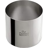 Fat Daddio's SSRD-3530 Stainless Steel Cake & Pastry Ring, 3.5 x 3 inch | 18-Gauge Construction, 2 Cup Capacity, Oven and Fre