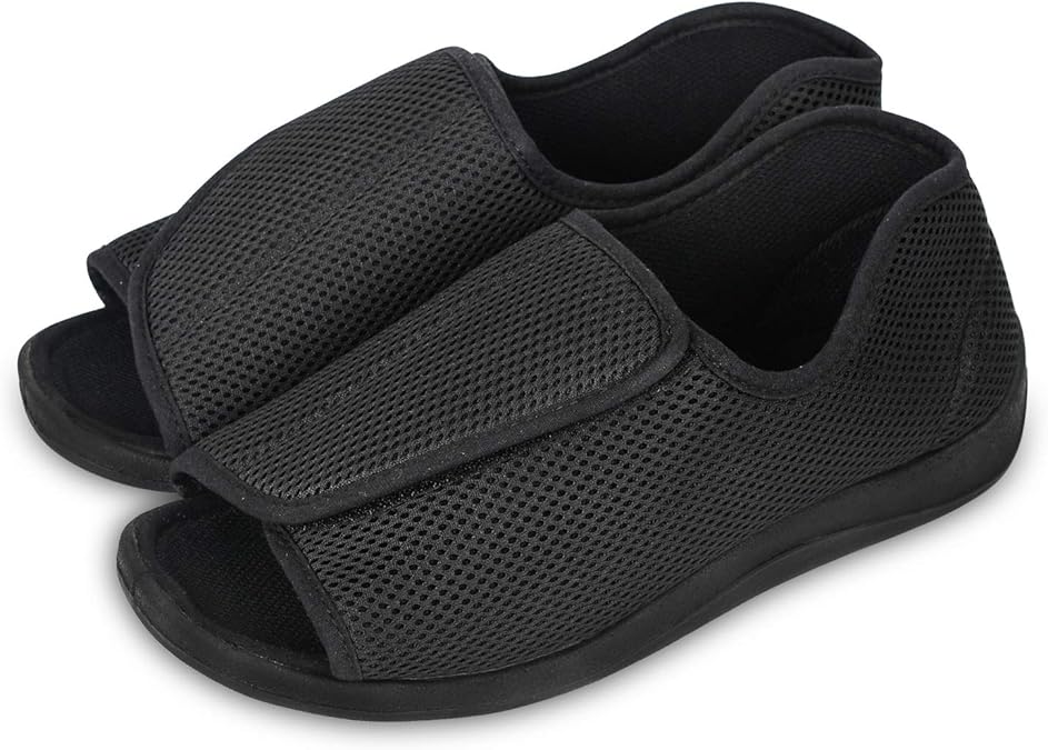 Goodant Adjustable Mens Open Toe Diabetic Shoes Sandals Orthopedic Wide