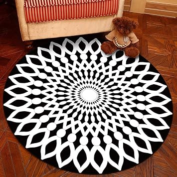 Amazon De Morbuy Runder Teppich 80 Cm 100 Cm Innenbereich