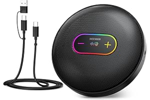 NEEWER UM04 USB Microphone, AI Cancelling Desktop Omnidirectional Condenser Mic with 48KHz/24Bit & Mute for Online Meeting Re