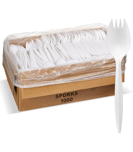 Lot De 1000 Fourchettes En Plastique Réutilisables – Résistantes, Lavables Au Lave-Vaisselle – Pour Fêtes, Événements - 3