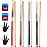 IIQ Pool Cue, 4 Pcs Pool Cue Stick 18 19 20 21 oz 4