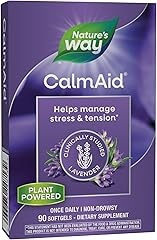 Nature's Way CalmAid, Helps Manage Stress and Tension*, Clinically Studied Lavender, Non-Drowsy, 90 Softgels