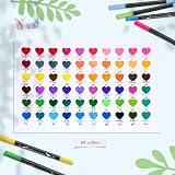 Ohuhu 60 Dual Tip Colouring Pens Brush Fineliner Set Art Markers Maui Black view 2