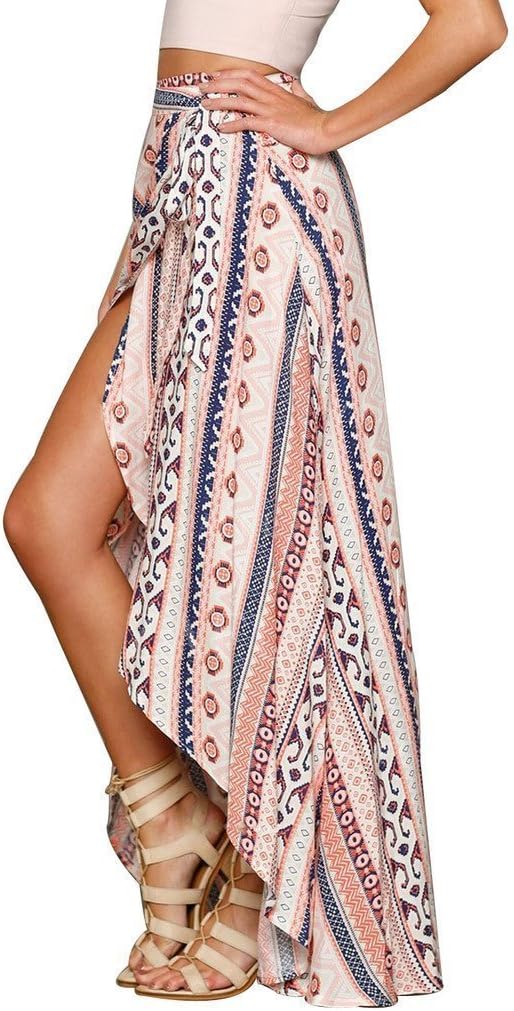 Anjojo 2016 Womens Ethnic Print Maxi Skirt Wrapped Beach Cover Up Dress Skirts Multicolored One size