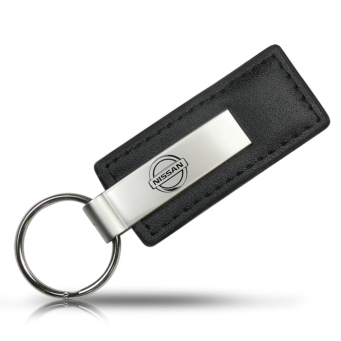 Nissan Black Leather Key Chain Amazon.co.uk Car & Motorbike