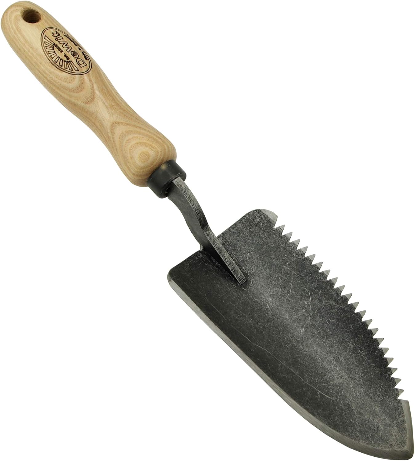 DeWit Blumenkelle 'Welldone' gezahnt 33 cm I Profi Blumenschaufel & Unkrautstecher in Bester Qualität I FSC®-zertifizierte Handschaufel I Handgemachte Garten-Schaufel I Garden Tools – Made in Holland