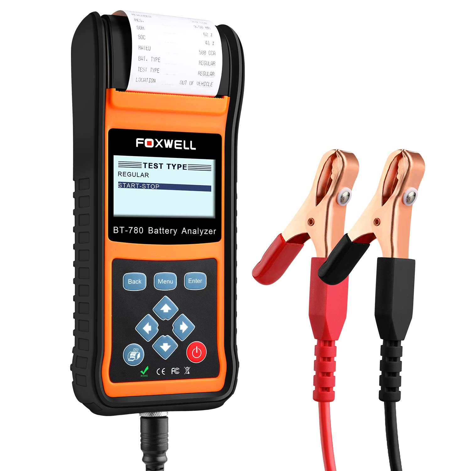FOXWELL Battery Tester 12V 24V Car Battery Load Analyzer Starting And