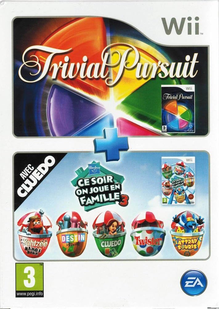 Trivial Poursuite + Family game night 3 (Cluedo inclus) Amazon.fr