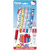 Pentel EnerGel RTX Liquid Gel Pen, Hello Kitty&reg; and Friends, Limited Edition, Mix 2, 0.7mm, Med Line, Assorted Ink, 5-Pk (BL77HKPF5M1)