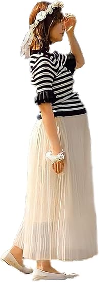 Amazon Co Jp Eheu マタニティ フォト ３点セット スカート 花冠 ブレスレット 服 ファッション小物