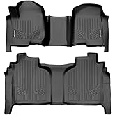 MAXLINER Floor Mats 2 Row Liner Set Compatible with 2019-2025 Chevrolet Silverado 1500