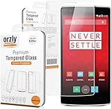 Orzly&reg; - OnePlus ONE Premium Tempered Glass 0.24mm Protective Screen Protector for the Original Premier Launch Model of SmartPhone called 'ONE' by ONE PLUS (Alias: New 2014 Release Version / First Ever Flagship Model of Smart Phone released by 'ONE PLUS' known as the 'ONE' / etc.)