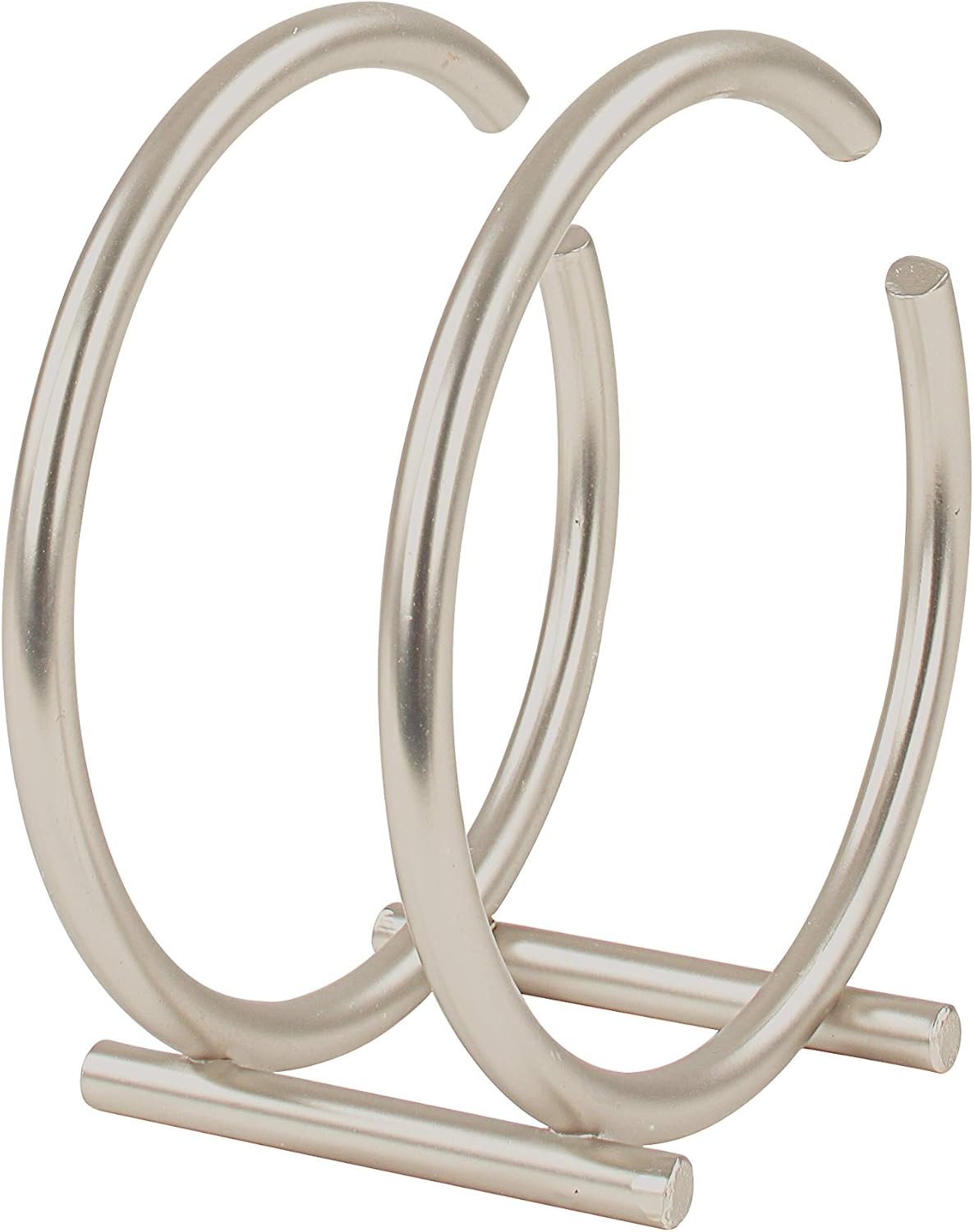 Spectrum Diversified Euro Round Vertical Contemporary Upright Holder, Modern Kitchen Décor & Dining Table Accessory, Countertop Napkin Storage, 1 EA, Satin Nickel: Home & Kitchen