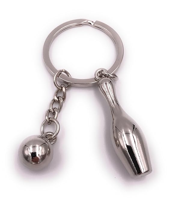 H-Customs Bowling Pin Bowl mit Kugel Schlüsselanhänger Anhänger: Amazon