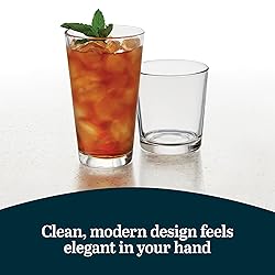 Libbey Flare Tumbler and Rocks Glasses Set, Stylish