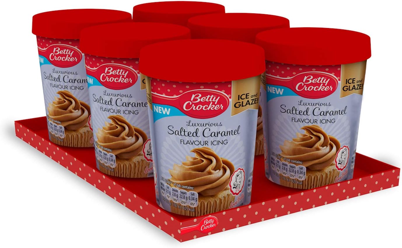 Betty Crocker Luxurious Salted Caramel Gluten Free Icing (Pack of 6