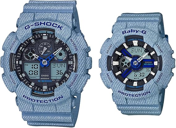 Amazon Casio G Shock Baby G Denim D Color デニムドカラー ペア 限定モデル 2本セット カシオ ジーショック ベビージー メンズ レディース ペアウォッチ Ga 100de 2a Ba 110de 2a2 ペアー 並行輸入品 レディース腕時計 腕時計 通販