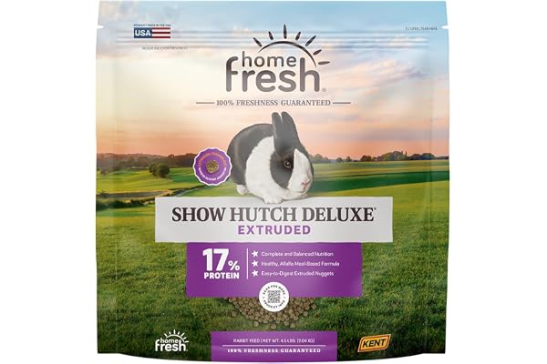 Blue Seal Fresh Show Hutch Deluxe 17 Rabbit Food - Resealable Packaging to Hold in Freshness, Promotes a Healthy Digestive System and Proper Intake - 4.5 LB Bag