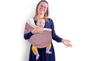 TKKOK Baby Wrap Carrier, Unisex Baby Carrier, Lightweight & Ultra Soft, Easy to Wear Baby Wrap, Perfect for Newborn Toddlers