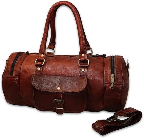 leather duffle bag amazon