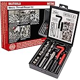 BILITOOLS M10x1.0 Thread Repair Kit, HSS Drill Helicoil Repair Kit Metric