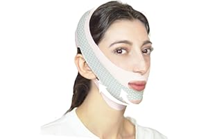 INCANDESCO V Line Lifting Mask Chin Strap for Sleeping, Face Lifting Strap, Chin Lifting Mask, Chin Strap, Jawline Shaper, Jaw Strap, Double Chin Reducer, Face Lift Tape & Snoring Solution (Pink)