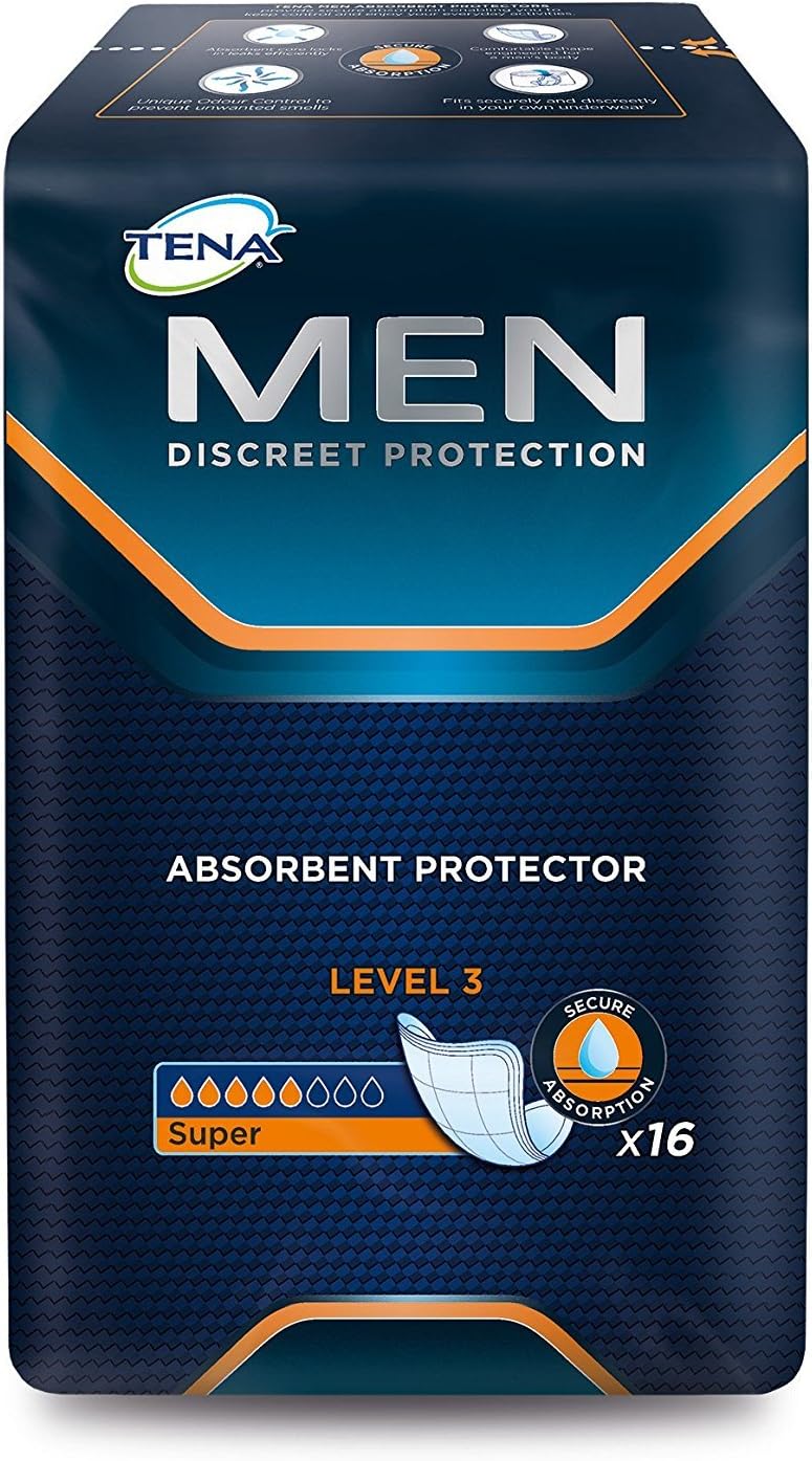TENA for Men Level 3 Incontinence Pads 16 per Pack 12 Packs