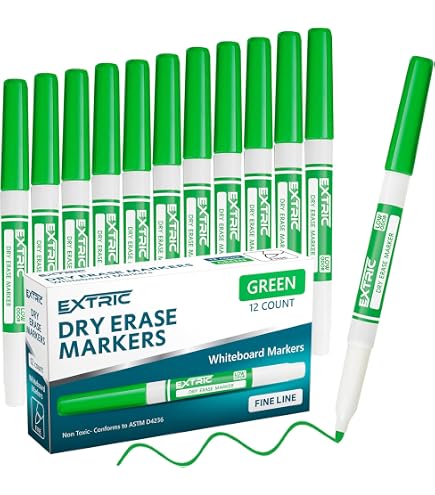 Enyolidimk Magnetic Whiteboard Markers - Fine Tip Dry Erase Markers, 3mm Tip, Wet & Dry Erasable (Orange)